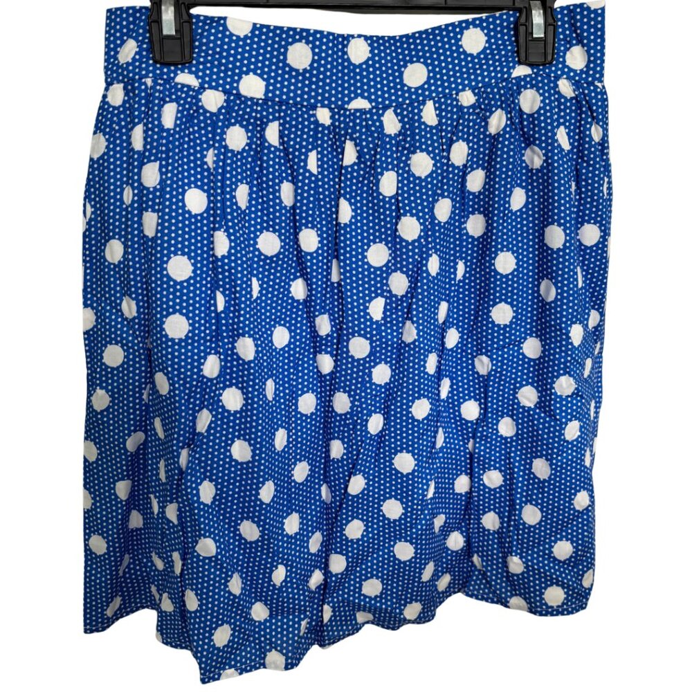Royal blue polka dot skirt by Everly M